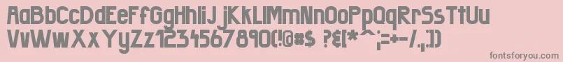 フォントBadang – ピンクの背景に灰色の文字