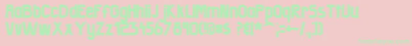 Badang Font – Green Fonts on Pink Background