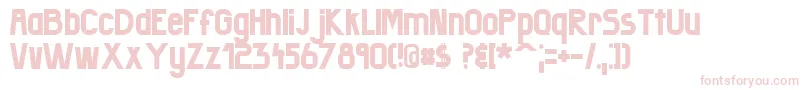 Badang-fontti – vaaleanpunaiset fontit valkoisella taustalla
