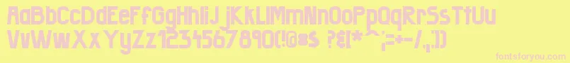 Badang Font – Pink Fonts on Yellow Background