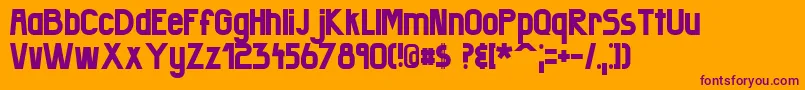 Badang Font – Purple Fonts on Orange Background