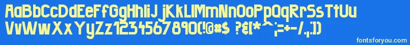 Badang Font – Yellow Fonts on Blue Background