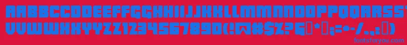 フォントLowrb – 赤い背景に青い文字