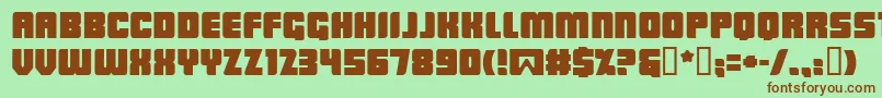 Шрифт Lowrb – коричневые шрифты на зелёном фоне