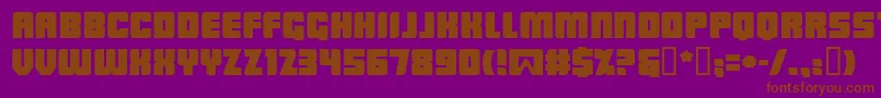 フォントLowrb – 紫色の背景に茶色のフォント
