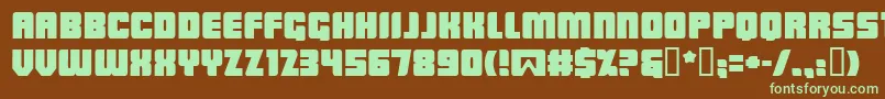 Lowrb-fontti – vihreät fontit ruskealla taustalla