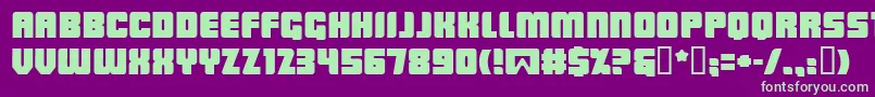 Lowrb Font – Green Fonts on Purple Background