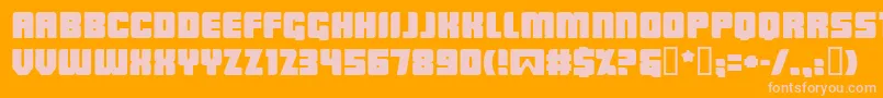Lowrb Font – Pink Fonts on Orange Background