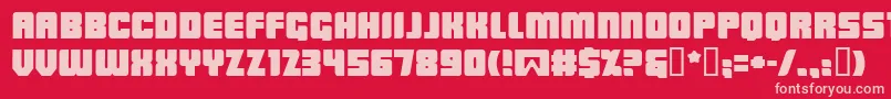 Lowrb Font – Pink Fonts on Red Background