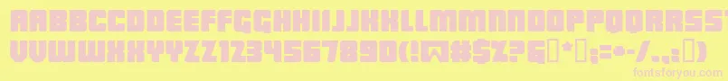 フォントLowrb – ピンクのフォント、黄色の背景
