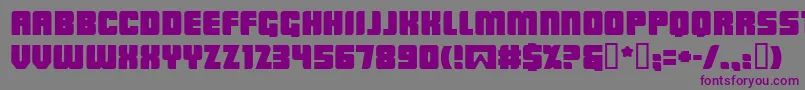 フォントLowrb – 紫色のフォント、灰色の背景