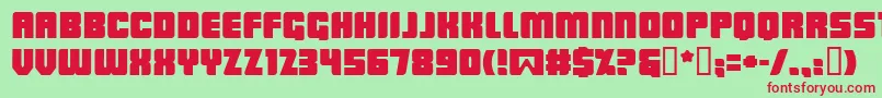 Lowrb Font – Red Fonts on Green Background