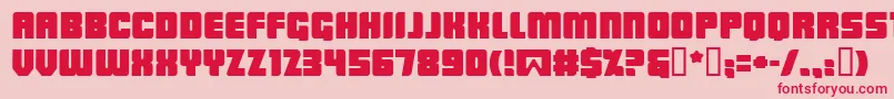 Lowrb Font – Red Fonts on Pink Background