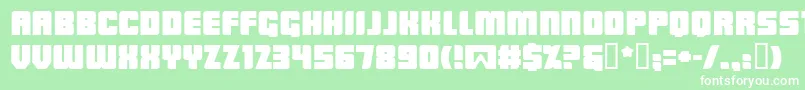 Lowrb Font – White Fonts on Green Background