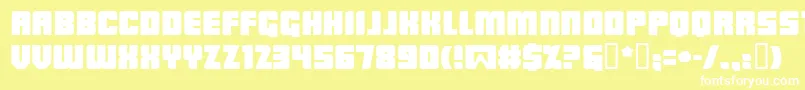 Lowrb Font – White Fonts on Yellow Background