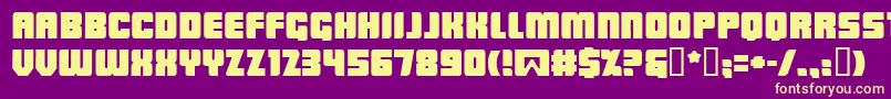 Lowrb Font – Yellow Fonts on Purple Background