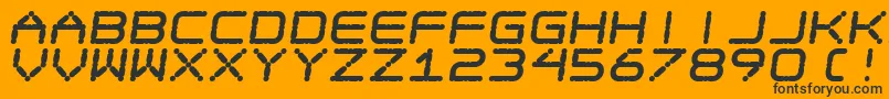 Egotripfatskew Font – Black Fonts on Orange Background