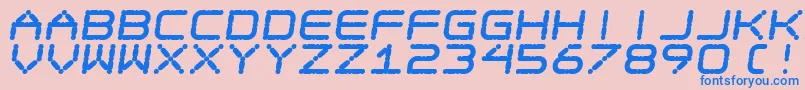 フォントEgotripfatskew – ピンクの背景に青い文字