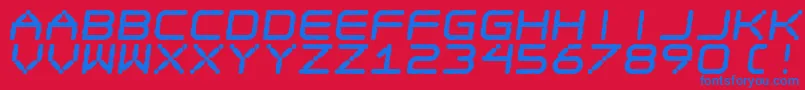 Egotripfatskew Font – Blue Fonts on Red Background