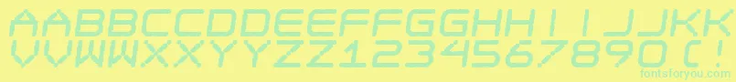 Egotripfatskew Font – Green Fonts on Yellow Background