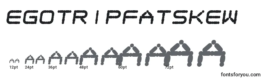 Размеры шрифта Egotripfatskew