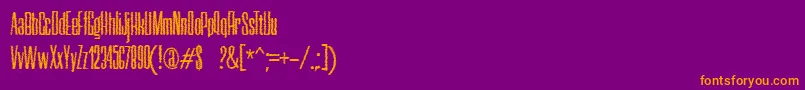 NerettaTrash Font – Orange Fonts on Purple Background