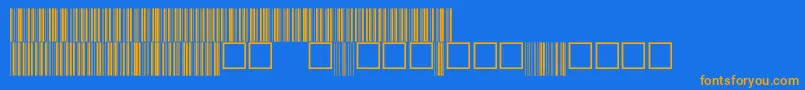 Fonte V100026 – fontes laranjas em um fundo azul