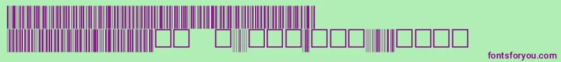 フォントV100026 – 緑の背景に紫のフォント