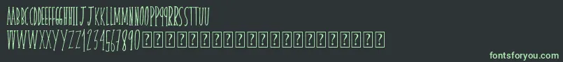 Skinnyserif Font – Green Fonts on Black Background