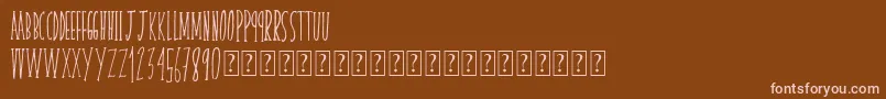 Skinnyserif Font – Pink Fonts on Brown Background
