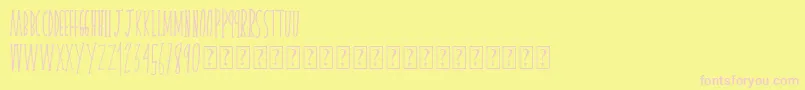 Шрифт Skinnyserif – розовые шрифты на жёлтом фоне