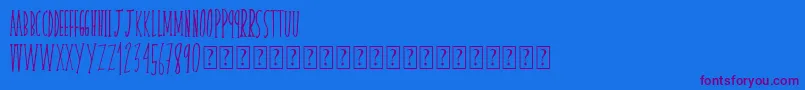 Skinnyserif Font – Purple Fonts on Blue Background