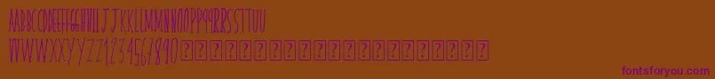 Skinnyserif Font – Purple Fonts on Brown Background