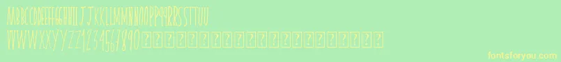 Skinnyserif Font – Yellow Fonts on Green Background