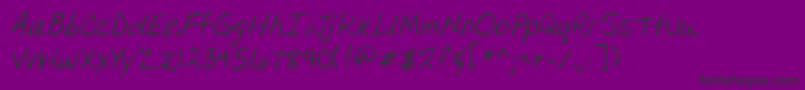 Lehn169-Schriftart – Schwarze Schriften auf violettem Hintergrund