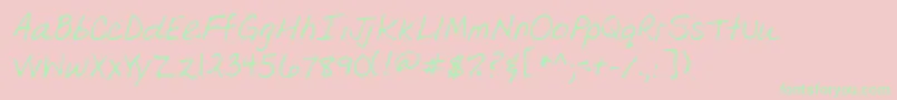 Lehn169 Font – Green Fonts on Pink Background