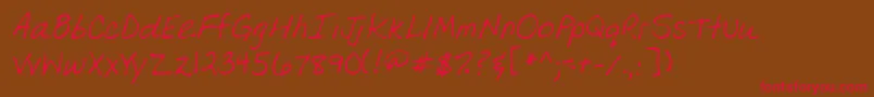 Lehn169 Font – Red Fonts on Brown Background