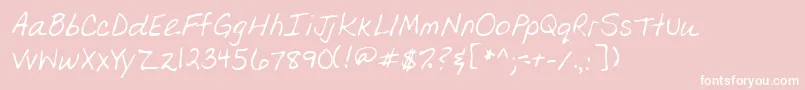 Lehn169 Font – White Fonts on Pink Background