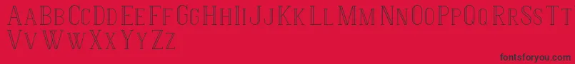 Czcionka HermioneRegular – czarne czcionki na czerwonym tle
