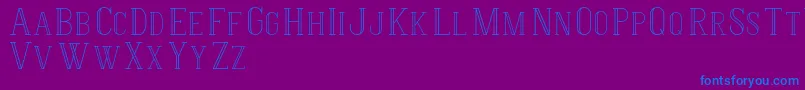 HermioneRegular Font – Blue Fonts on Purple Background