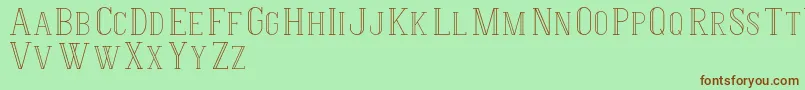 HermioneRegular Font – Brown Fonts on Green Background