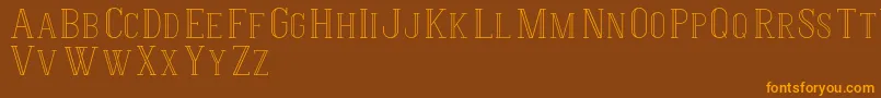 Lisätietoja HermioneRegular-fontista HermioneRegular-fontti – oranssit fontit ruskealla taustalla