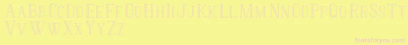 HermioneRegular Font – Pink Fonts on Yellow Background