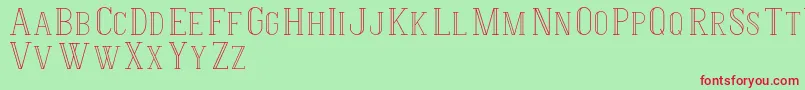 HermioneRegular Font – Red Fonts on Green Background