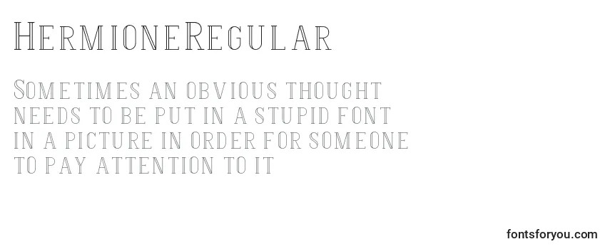 HermioneRegular Font