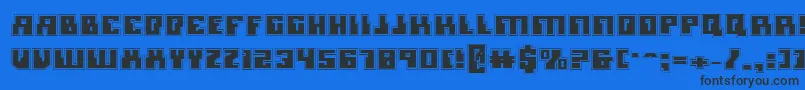 MicronianAcademy Font – Black Fonts on Blue Background