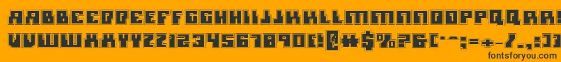 MicronianAcademy Font – Black Fonts on Orange Background