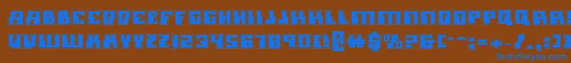 MicronianAcademy Font – Blue Fonts on Brown Background