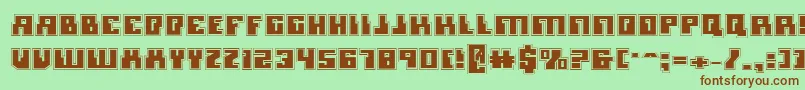 MicronianAcademy Font – Brown Fonts on Green Background