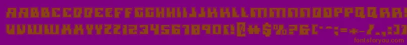 MicronianAcademy Font – Brown Fonts on Purple Background
